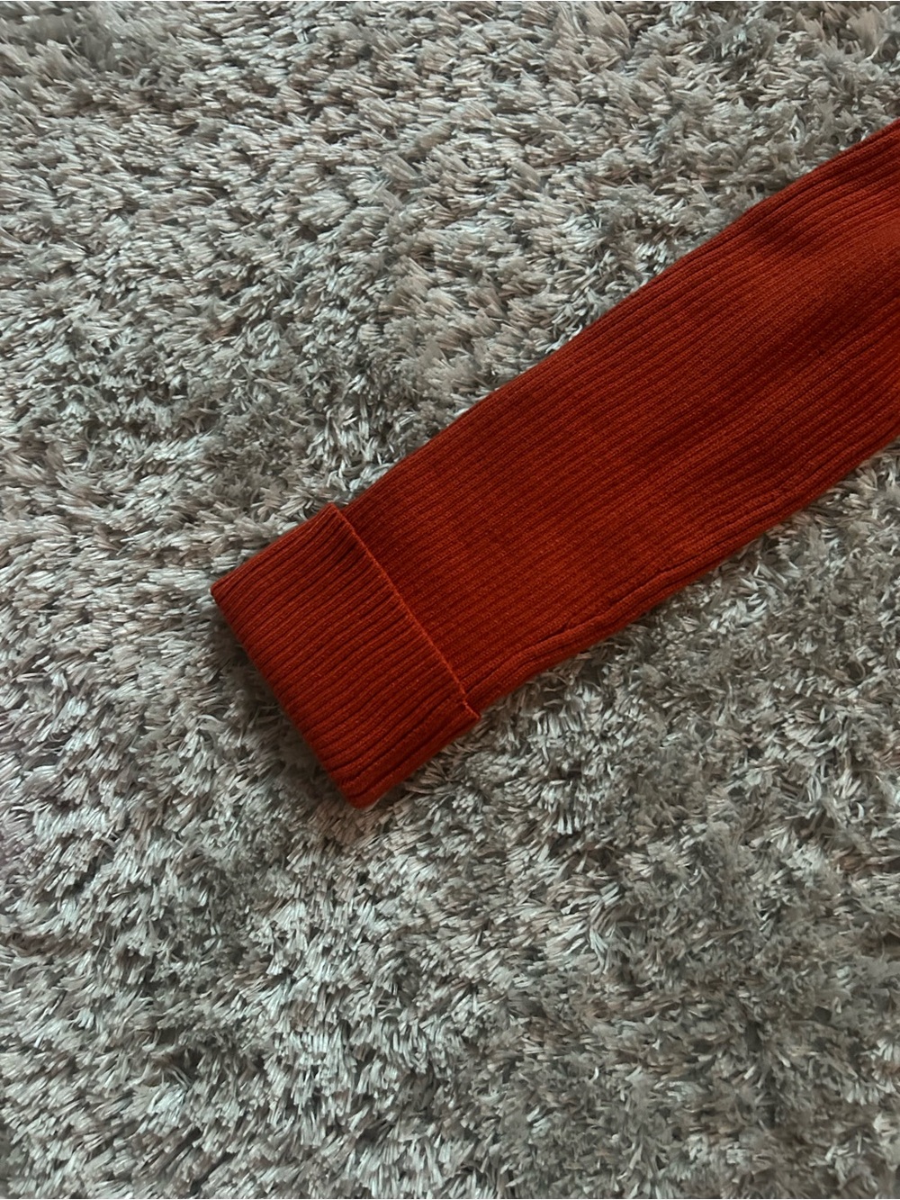 Women's Ribbed Turtleneck Sweater in Rust - Picture 5 of 5